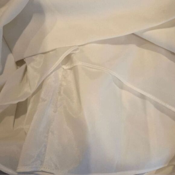 Cinq à Sept Cassaleigh Tie-Waist Sleeveless Dress White Back Zip Tulip Size 4 - Picture 9 of 15